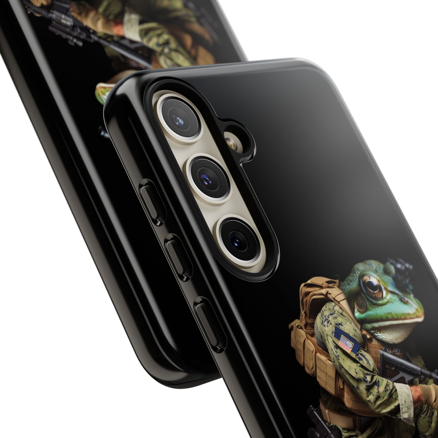 Tough Cases: Military Frog Phone Case, Phone Accessory, Unique Gift for Gamers, Animal Lovers, Stylish Protection