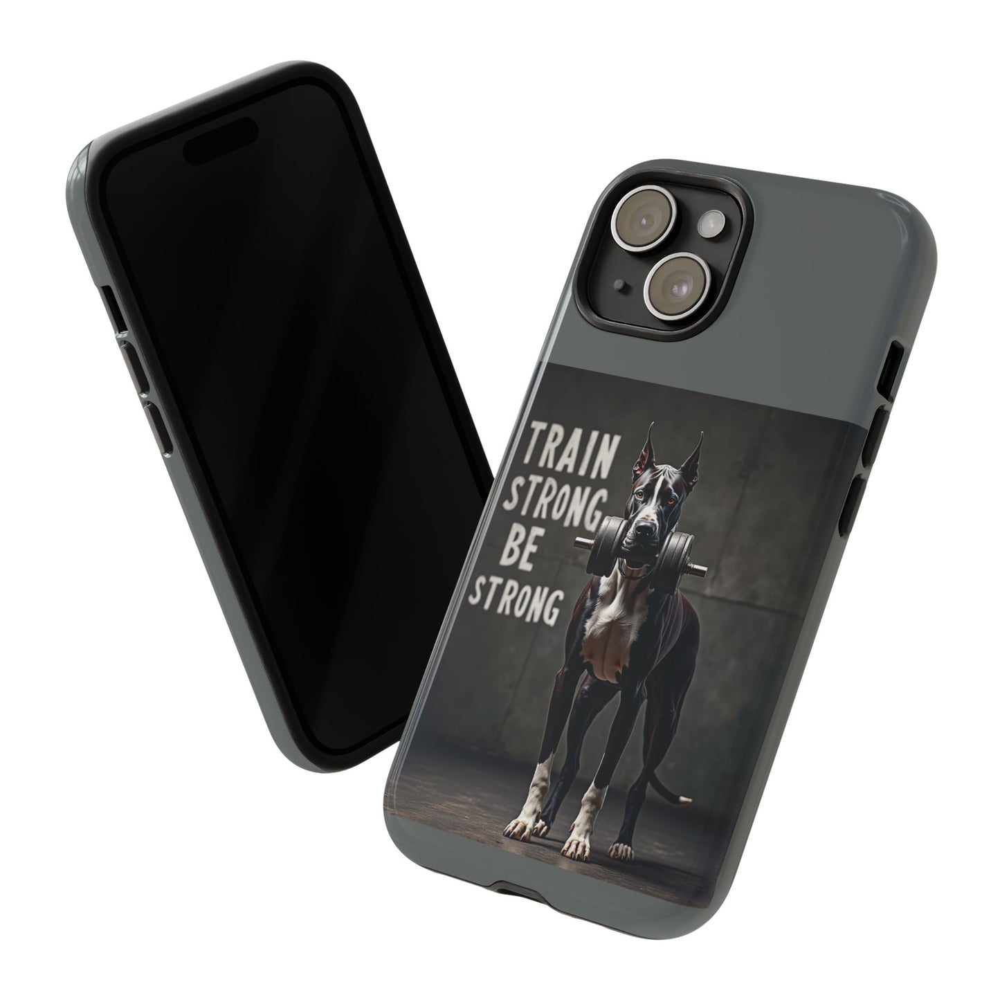 Dog-Themed Phone Case: Motivational Strength Training Pet Lover Accessory, Gift for Dog Owners, Gym Enthusiasts, Fitness Motivation