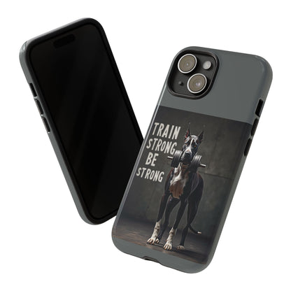 Dog-Themed Phone Case: Motivational Strength Training Pet Lover Accessory, Gift for Dog Owners, Gym Enthusiasts, Fitness Motivation