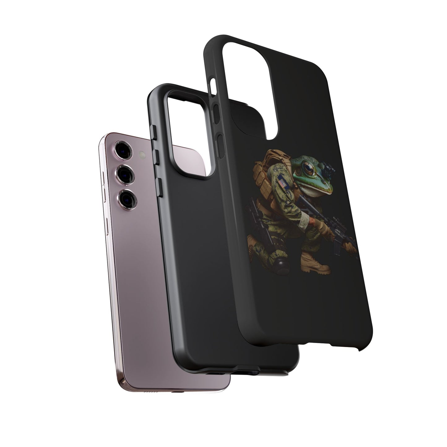Tough Cases: Military Frog Phone Case, Phone Accessory, Unique Gift for Gamers, Animal Lovers, Stylish Protection
