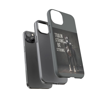 Dog-Themed Phone Case: Motivational Strength Training Pet Lover Accessory, Gift for Dog Owners, Gym Enthusiasts, Fitness Motivation