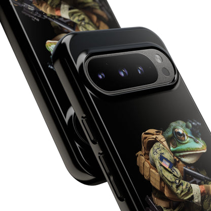 Tough Cases: Military Frog Phone Case, Phone Accessory, Unique Gift for Gamers, Animal Lovers, Stylish Protection