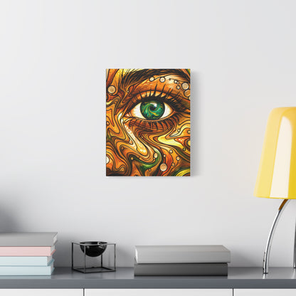 Green Eye Swirl Matte Canvas Print — Stretched 1.25"