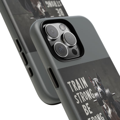 Dog-Themed Phone Case: Motivational Strength Training Pet Lover Accessory, Gift for Dog Owners, Gym Enthusiasts, Fitness Motivation