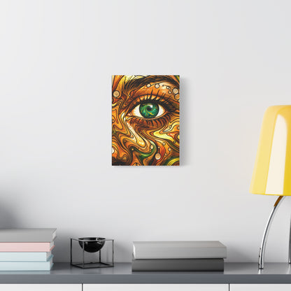 Green Eye Swirl Matte Canvas Print — Stretched 1.25"