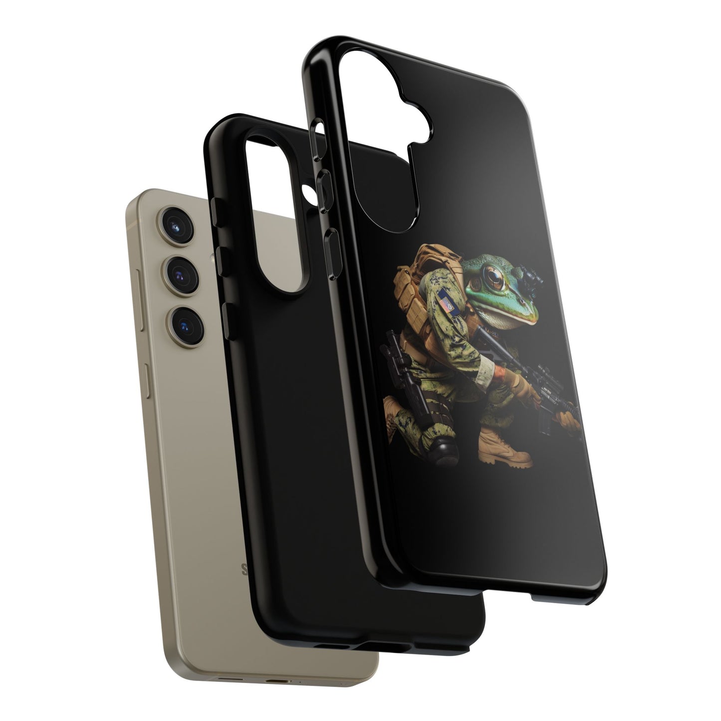 Tough Cases: Military Frog Phone Case, Phone Accessory, Unique Gift for Gamers, Animal Lovers, Stylish Protection