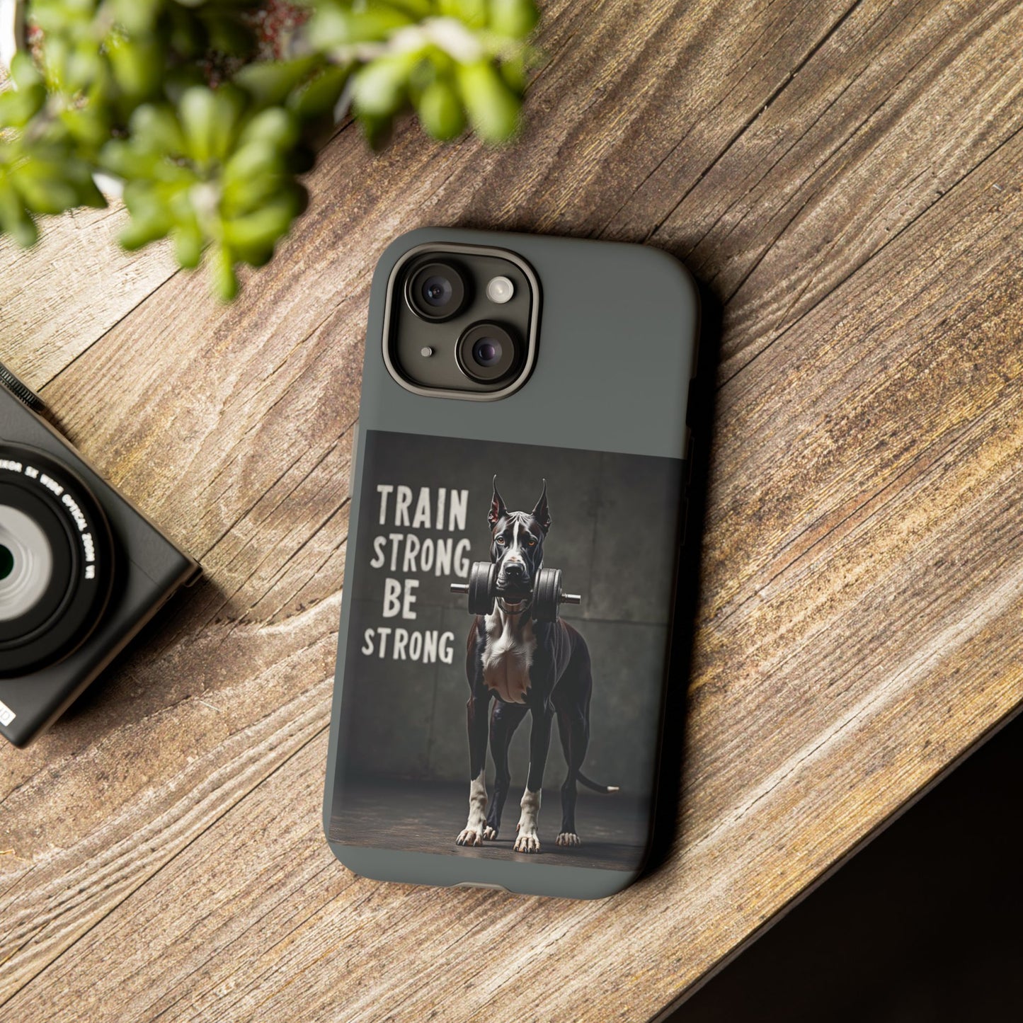 Dog-Themed Phone Case: Motivational Strength Training Pet Lover Accessory, Gift for Dog Owners, Gym Enthusiasts, Fitness Motivation