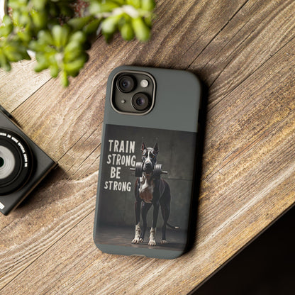 Dog-Themed Phone Case: Motivational Strength Training Pet Lover Accessory, Gift for Dog Owners, Gym Enthusiasts, Fitness Motivation