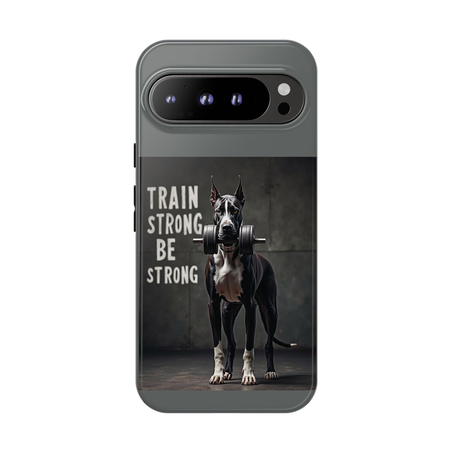 Dog-Themed Phone Case: Motivational Strength Training Pet Lover Accessory, Gift for Dog Owners, Gym Enthusiasts, Fitness Motivation