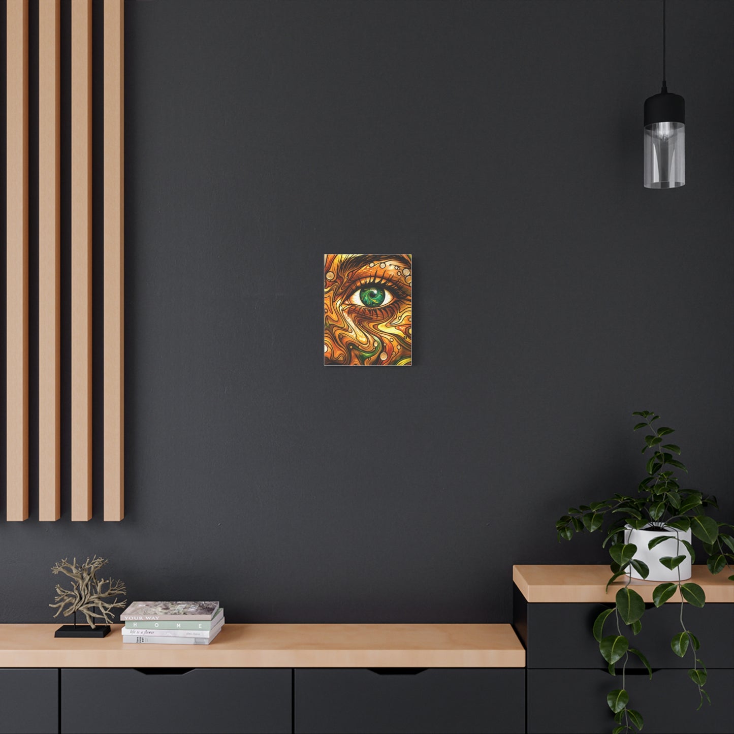 Green Eye Swirl Matte Canvas Print — Stretched 1.25"