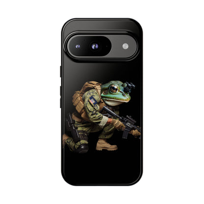 Tough Cases: Military Frog Phone Case, Phone Accessory, Unique Gift for Gamers, Animal Lovers, Stylish Protection