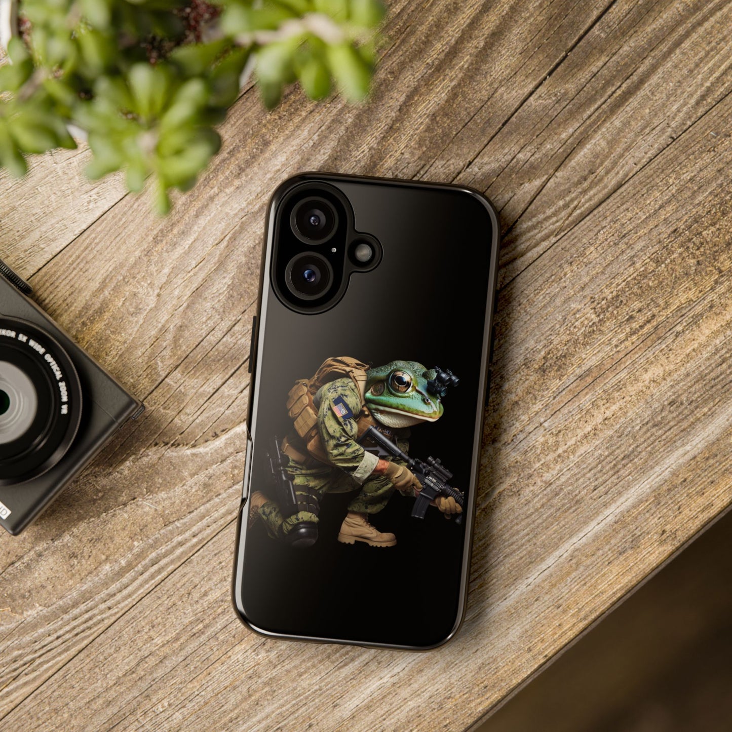 Tough Cases: Military Frog Phone Case, Phone Accessory, Unique Gift for Gamers, Animal Lovers, Stylish Protection