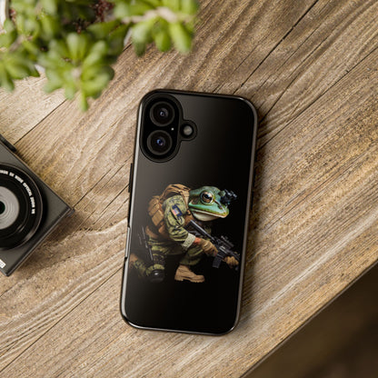 Tough Cases: Military Frog Phone Case, Phone Accessory, Unique Gift for Gamers, Animal Lovers, Stylish Protection