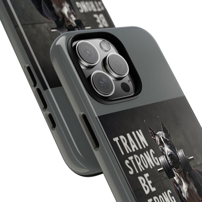 Dog-Themed Phone Case: Motivational Strength Training Pet Lover Accessory, Gift for Dog Owners, Gym Enthusiasts, Fitness Motivation