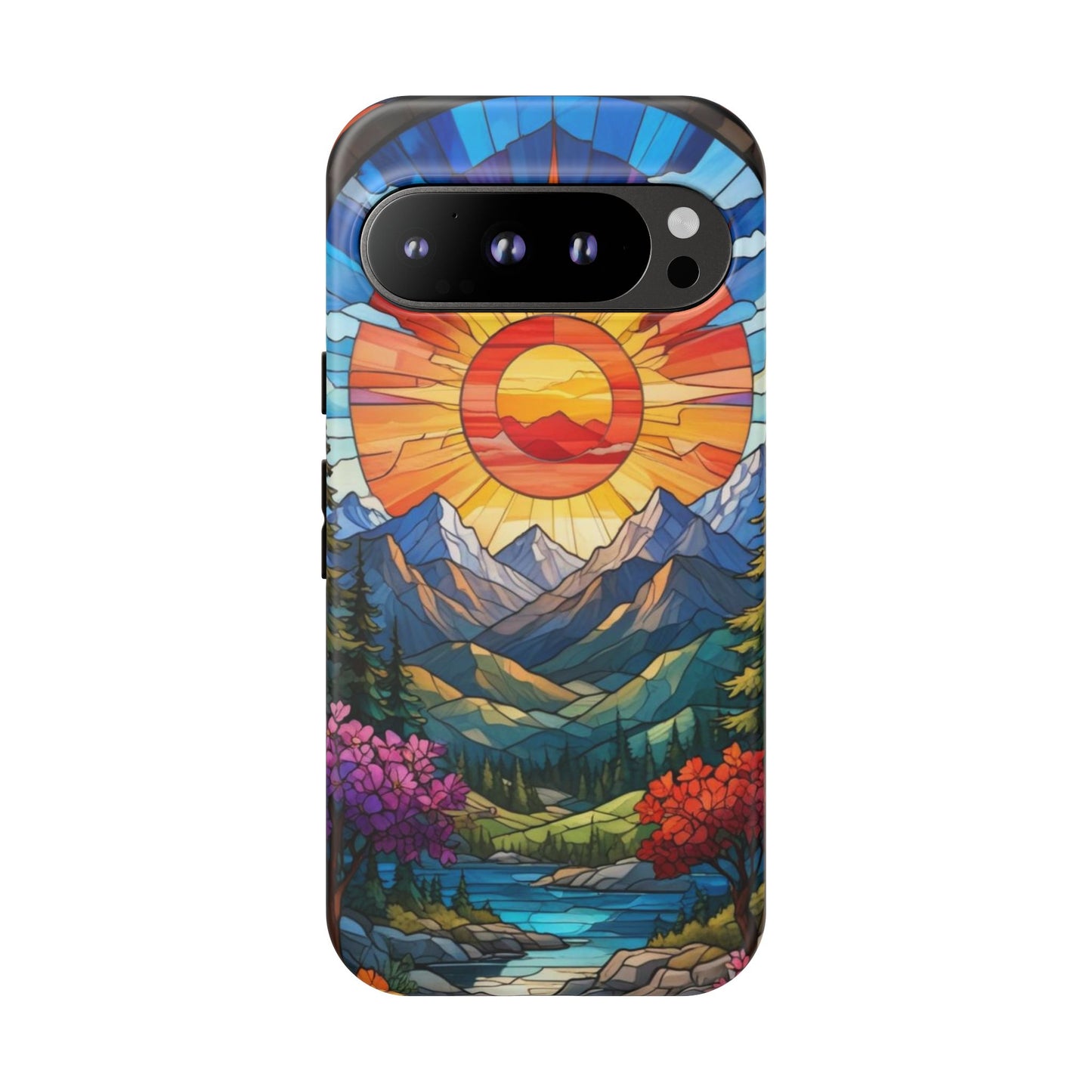 Colorful Mountain Phone Case - Tough Cases, Nature Aesthetic, Gift for Outdoor Lovers, Unique Phone Accessories, Vibrant Art Phone Cover