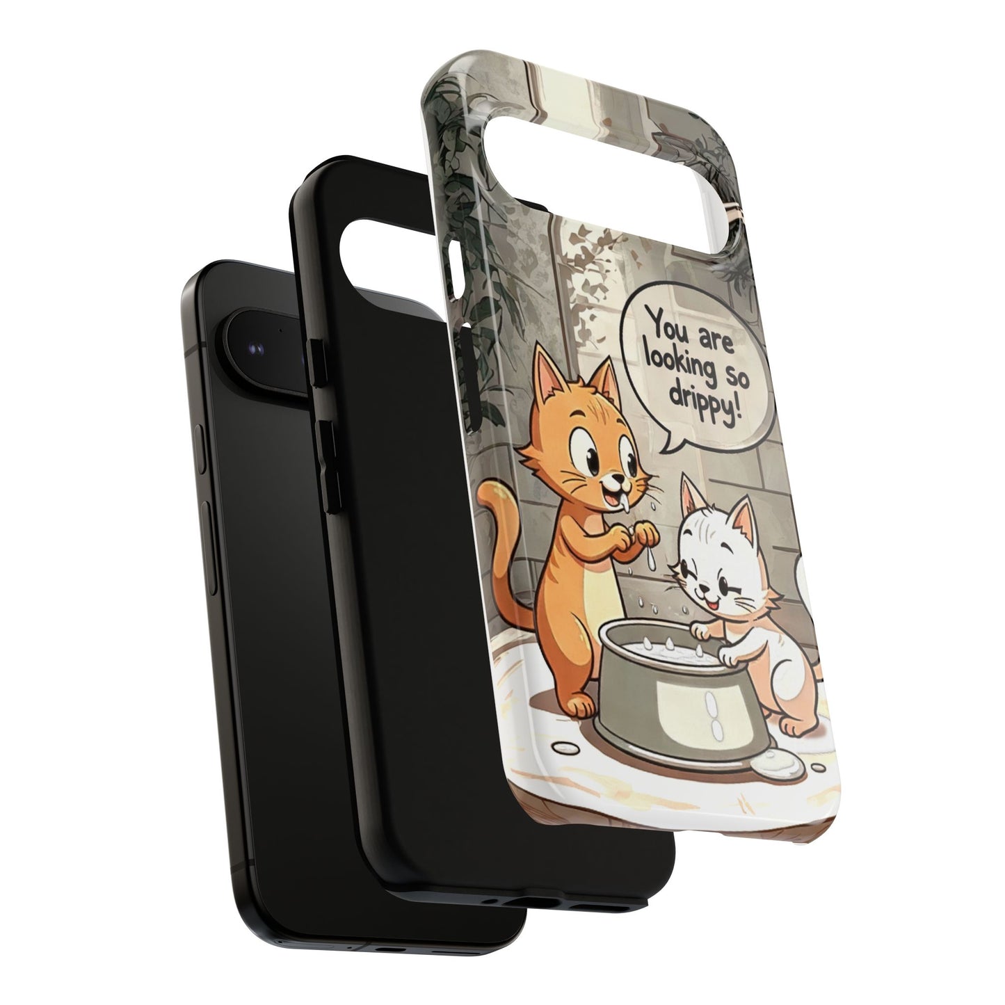 Cute Cat Phone Case - You Are Looking So Drippy, Pet Lover Gift, Animal Lover, Fun Phone Accessory, Whimsical Design