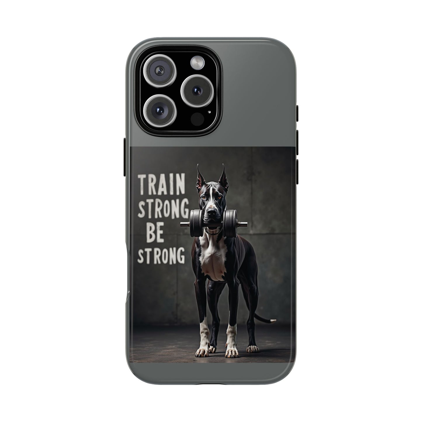 Dog-Themed Phone Case: Motivational Strength Training Pet Lover Accessory, Gift for Dog Owners, Gym Enthusiasts, Fitness Motivation