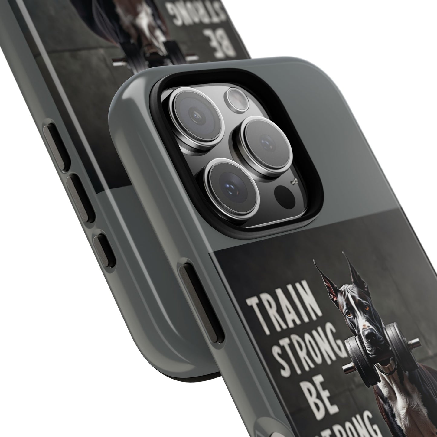 Dog-Themed Phone Case: Motivational Strength Training Pet Lover Accessory, Gift for Dog Owners, Gym Enthusiasts, Fitness Motivation
