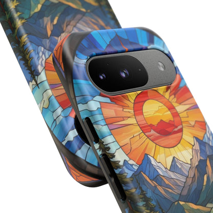Colorful Mountain Phone Case - Tough Cases, Nature Aesthetic, Gift for Outdoor Lovers, Unique Phone Accessories, Vibrant Art Phone Cover