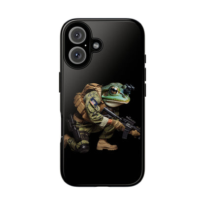 Tough Cases: Military Frog Phone Case, Phone Accessory, Unique Gift for Gamers, Animal Lovers, Stylish Protection