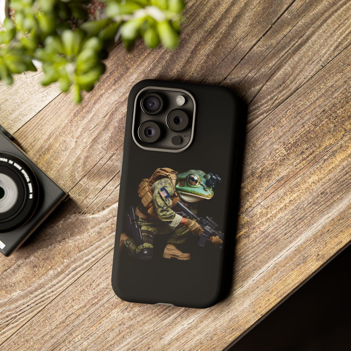 Tough Cases: Military Frog Phone Case, Phone Accessory, Unique Gift for Gamers, Animal Lovers, Stylish Protection