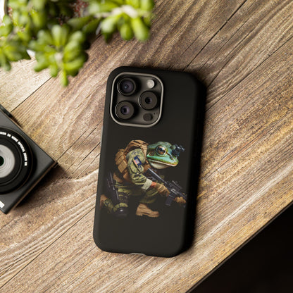 Tough Cases: Military Frog Phone Case, Phone Accessory, Unique Gift for Gamers, Animal Lovers, Stylish Protection