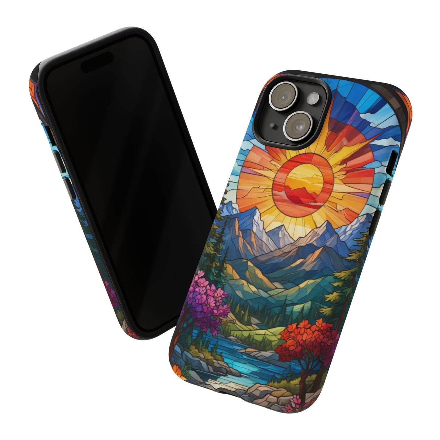 Colorful Mountain Phone Case - Tough Cases, Nature Aesthetic, Gift for Outdoor Lovers, Unique Phone Accessories, Vibrant Art Phone Cover