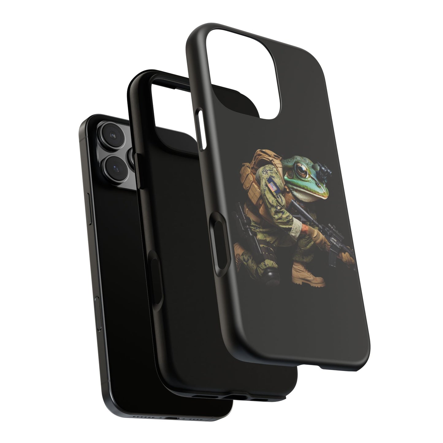 Tough Cases: Military Frog Phone Case, Phone Accessory, Unique Gift for Gamers, Animal Lovers, Stylish Protection