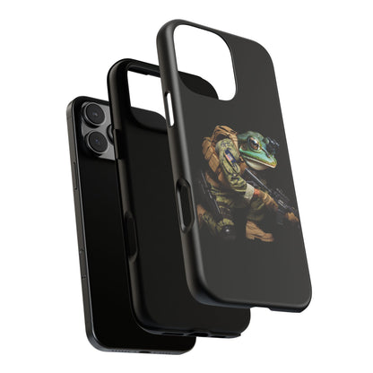 Tough Cases: Military Frog Phone Case, Phone Accessory, Unique Gift for Gamers, Animal Lovers, Stylish Protection