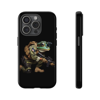 Tough Cases: Military Frog Phone Case, Phone Accessory, Unique Gift for Gamers, Animal Lovers, Stylish Protection
