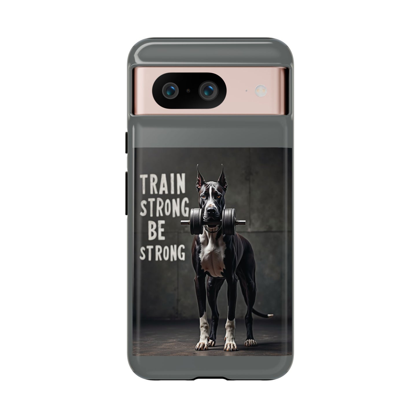 Dog-Themed Phone Case: Motivational Strength Training Pet Lover Accessory, Gift for Dog Owners, Gym Enthusiasts, Fitness Motivation
