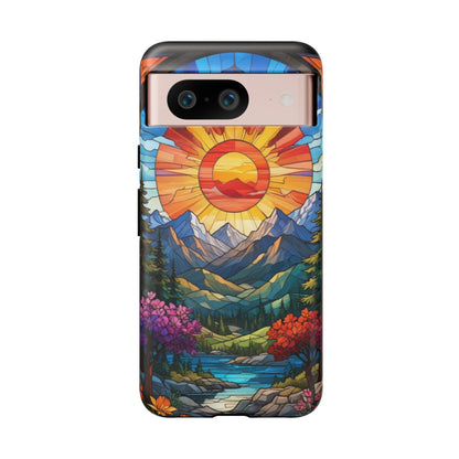 Colorful Mountain Phone Case - Tough Cases, Nature Aesthetic, Gift for Outdoor Lovers, Unique Phone Accessories, Vibrant Art Phone Cover