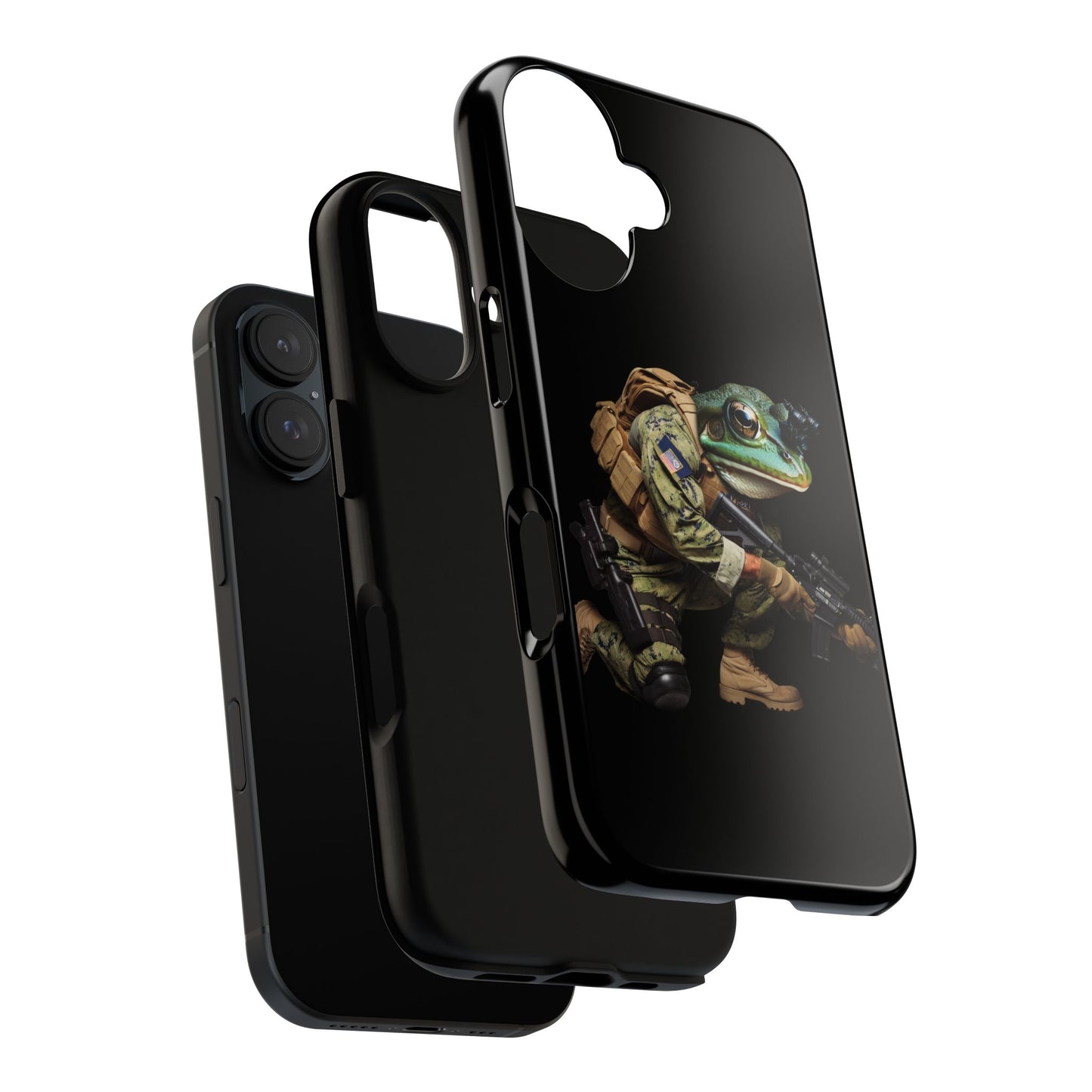 Tough Cases: Military Frog Phone Case, Phone Accessory, Unique Gift for Gamers, Animal Lovers, Stylish Protection