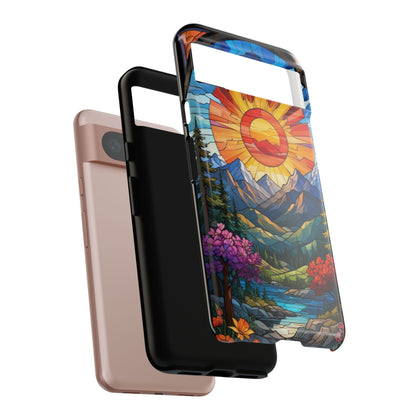 Colorful Mountain Phone Case - Tough Cases, Nature Aesthetic, Gift for Outdoor Lovers, Unique Phone Accessories, Vibrant Art Phone Cover