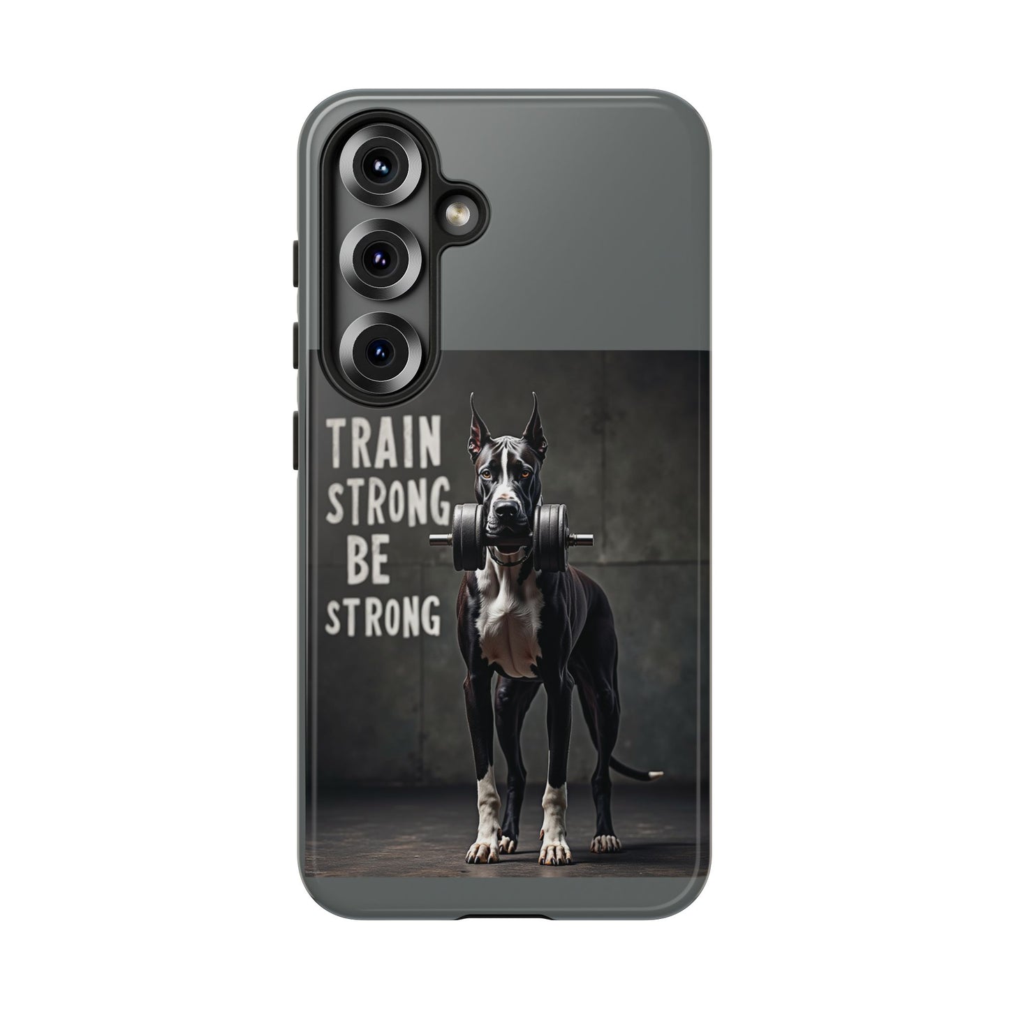 Dog-Themed Phone Case: Motivational Strength Training Pet Lover Accessory, Gift for Dog Owners, Gym Enthusiasts, Fitness Motivation