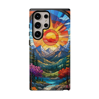 Colorful Mountain Phone Case - Tough Cases, Nature Aesthetic, Gift for Outdoor Lovers, Unique Phone Accessories, Vibrant Art Phone Cover