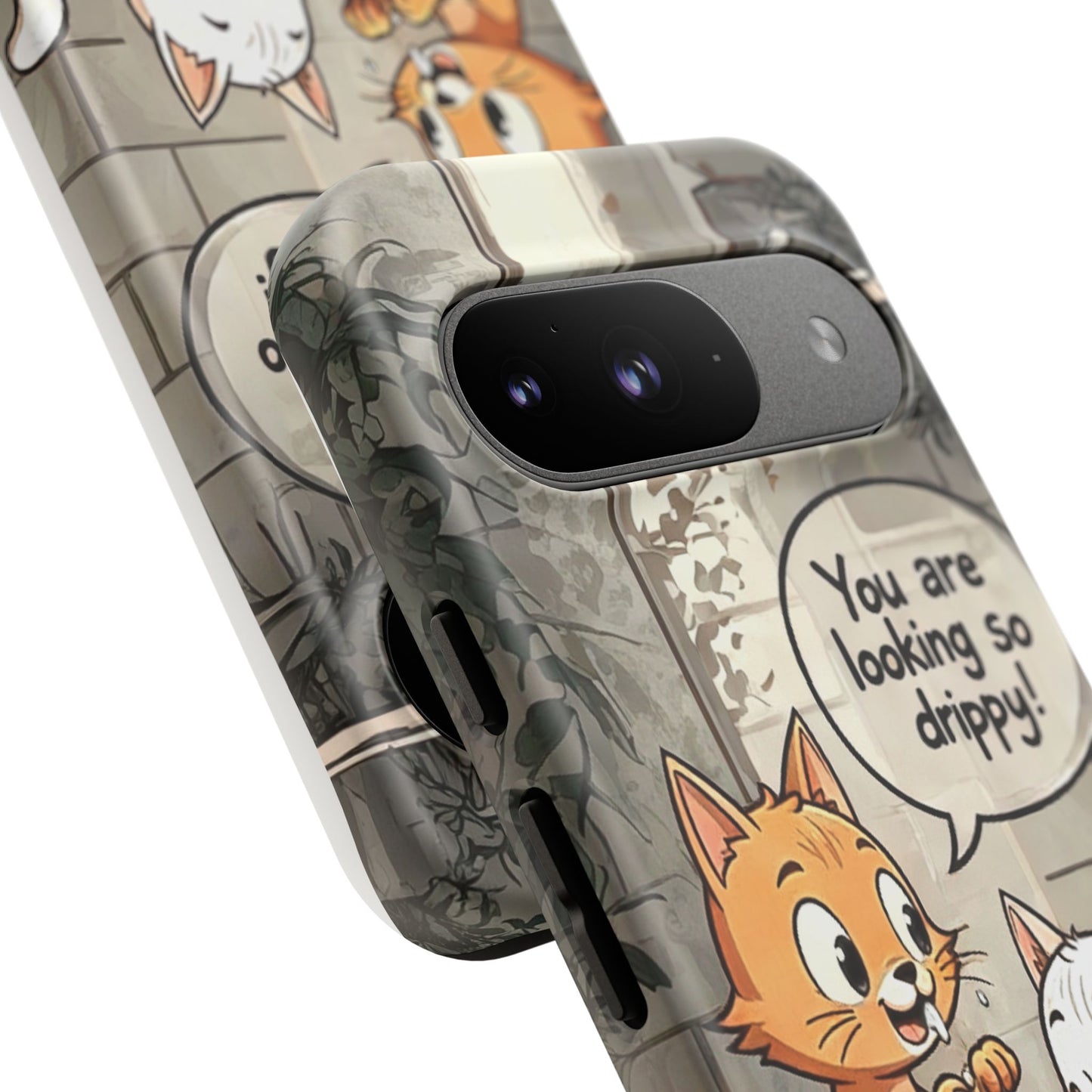Cute Cat Phone Case - You Are Looking So Drippy, Pet Lover Gift, Animal Lover, Fun Phone Accessory, Whimsical Design