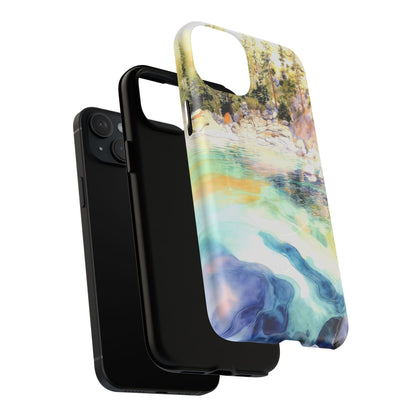 Tough Magnetic Case — Abstract Watercolor Lake Phone Cover