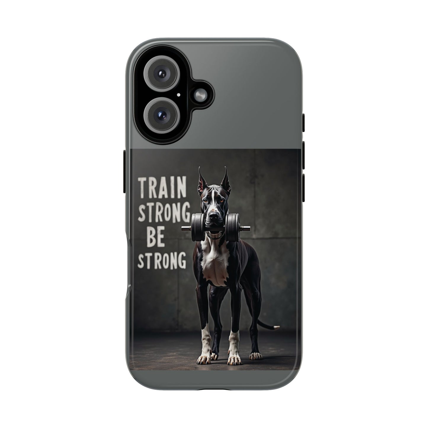 Dog-Themed Phone Case: Motivational Strength Training Pet Lover Accessory, Gift for Dog Owners, Gym Enthusiasts, Fitness Motivation