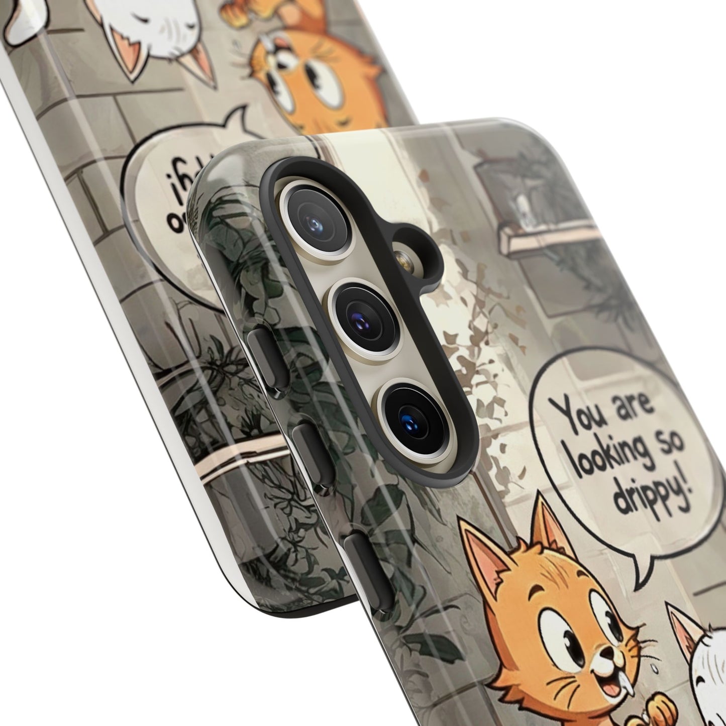 Cute Cat Phone Case - You Are Looking So Drippy, Pet Lover Gift, Animal Lover, Fun Phone Accessory, Whimsical Design