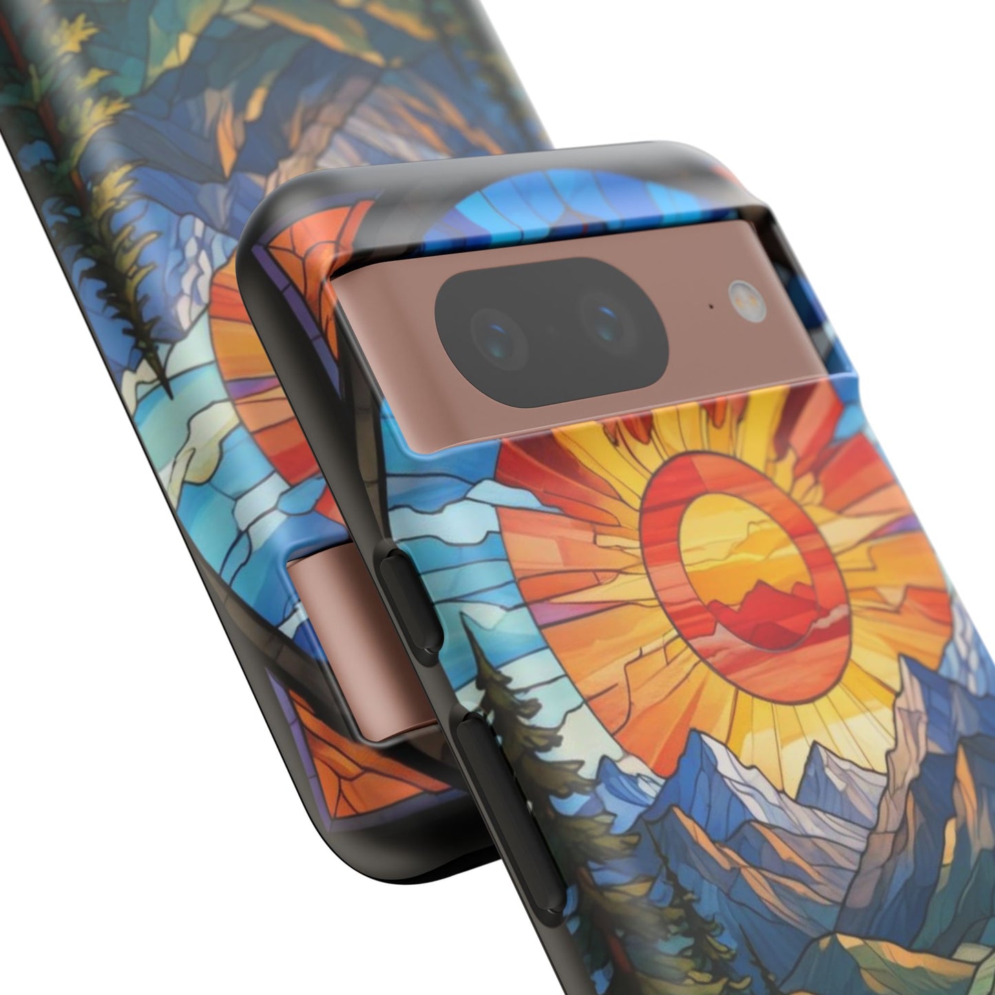 Colorful Mountain Phone Case - Tough Cases, Nature Aesthetic, Gift for Outdoor Lovers, Unique Phone Accessories, Vibrant Art Phone Cover