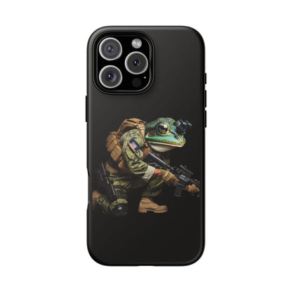 Tough Cases: Military Frog Phone Case, Phone Accessory, Unique Gift for Gamers, Animal Lovers, Stylish Protection