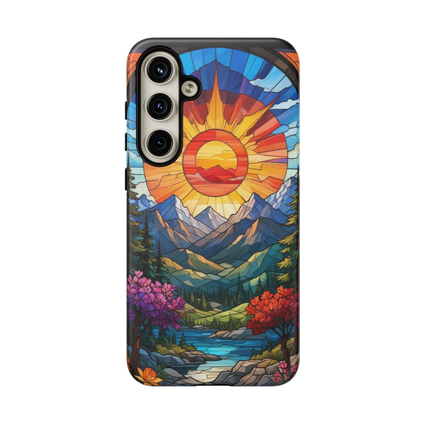 Colorful Mountain Phone Case - Tough Cases, Nature Aesthetic, Gift for Outdoor Lovers, Unique Phone Accessories, Vibrant Art Phone Cover