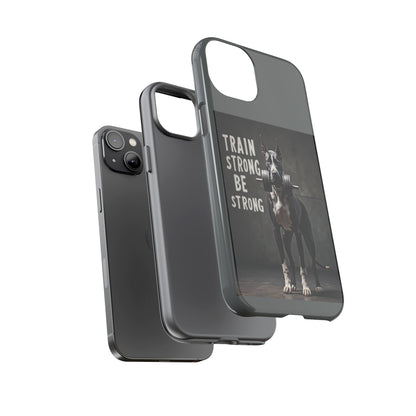 Dog-Themed Phone Case: Motivational Strength Training Pet Lover Accessory, Gift for Dog Owners, Gym Enthusiasts, Fitness Motivation