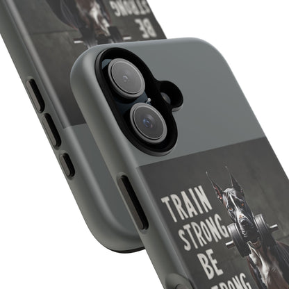 Dog-Themed Phone Case: Motivational Strength Training Pet Lover Accessory, Gift for Dog Owners, Gym Enthusiasts, Fitness Motivation