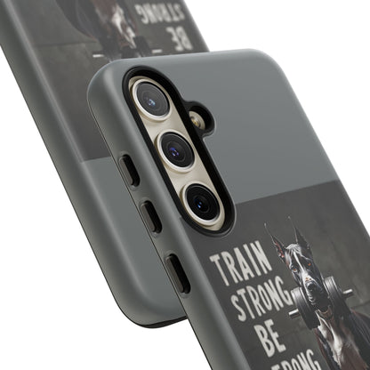 Dog-Themed Phone Case: Motivational Strength Training Pet Lover Accessory, Gift for Dog Owners, Gym Enthusiasts, Fitness Motivation
