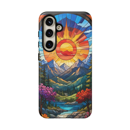 Colorful Mountain Phone Case - Tough Cases, Nature Aesthetic, Gift for Outdoor Lovers, Unique Phone Accessories, Vibrant Art Phone Cover