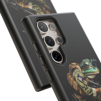 Tough Cases: Military Frog Phone Case, Phone Accessory, Unique Gift for Gamers, Animal Lovers, Stylish Protection
