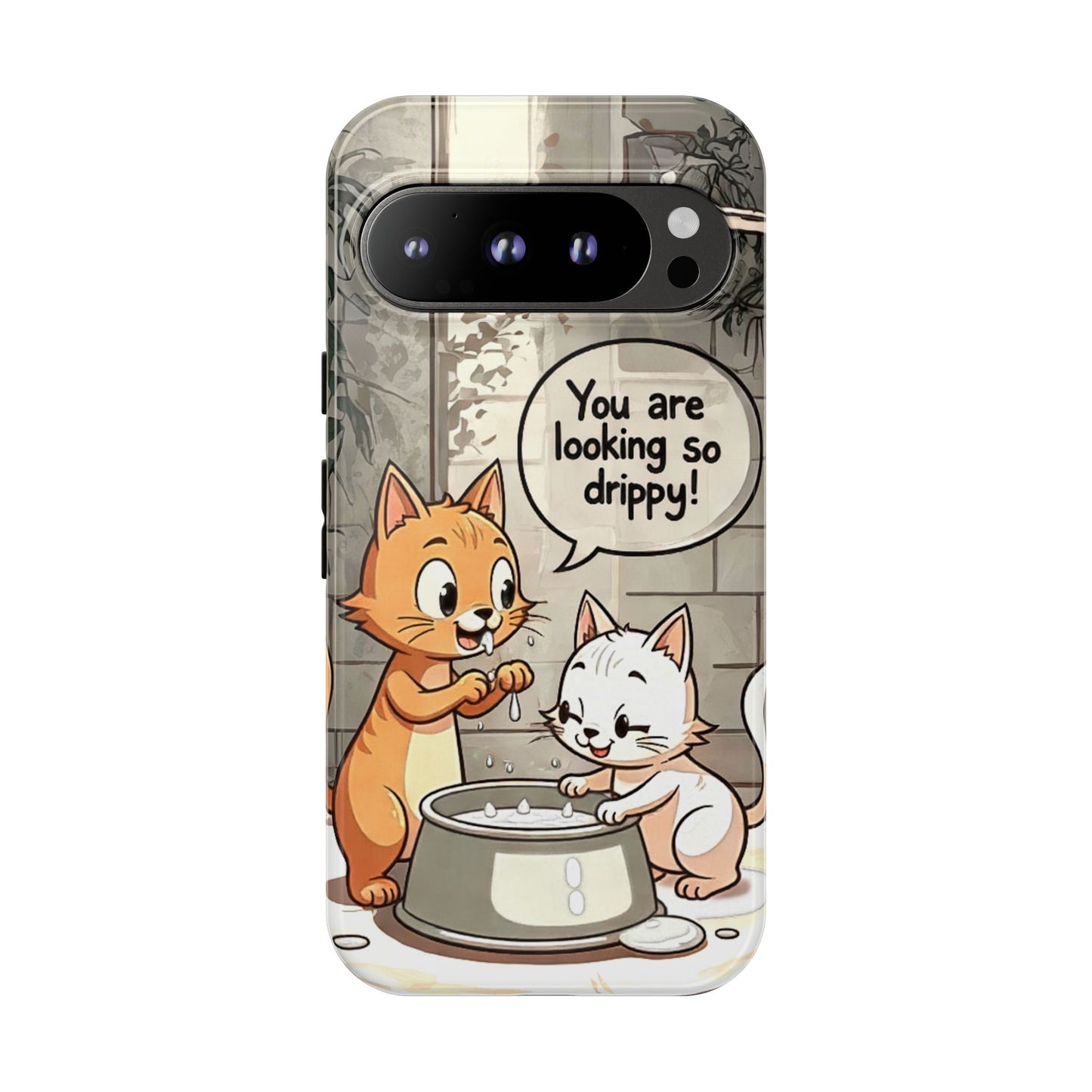 Cute Cat Phone Case - You Are Looking So Drippy, Pet Lover Gift, Animal Lover, Fun Phone Accessory, Whimsical Design