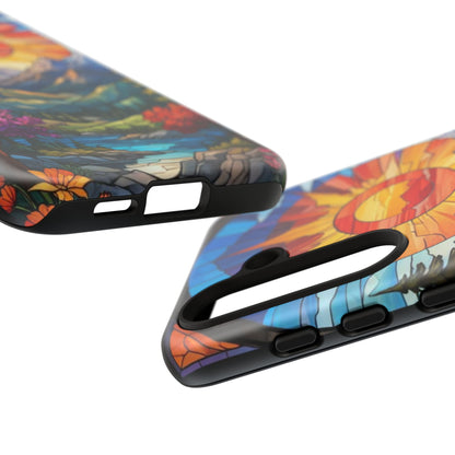Colorful Mountain Phone Case - Tough Cases, Nature Aesthetic, Gift for Outdoor Lovers, Unique Phone Accessories, Vibrant Art Phone Cover